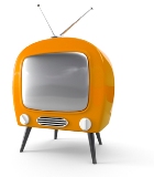 cute orange TV