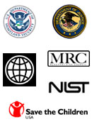 U.S. Department of Homeland Security, U.S. Bureau of Justice, the World Bank Organization, Merchant Risk Council, NIST, and the Save the Children